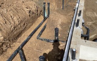 Utility trenching, utility hook up, underground work, septic systems