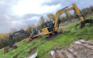 Site preparation, utility trenching, excavation