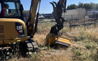 Excavator Mowing, Brush Clearing, Site Preparation, Land Clearing